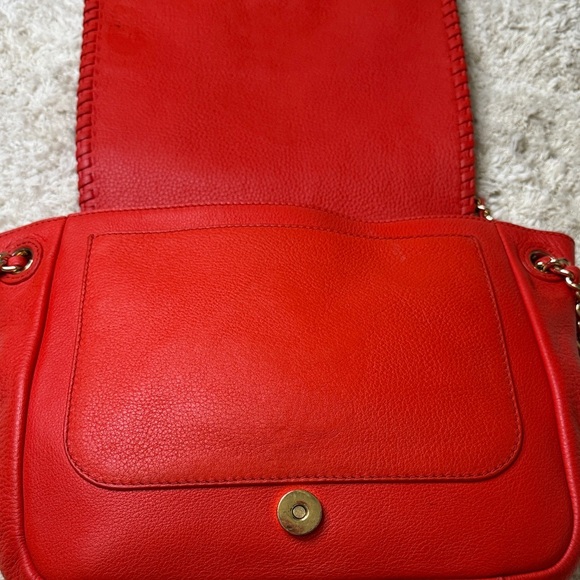 Tory Burch Vibrant Red Marion Flap Shoulder Bag - Picture 7 of 16